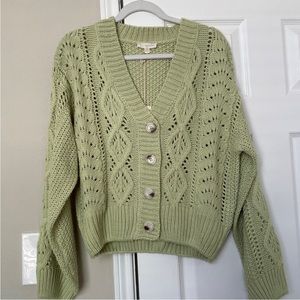 endless blu cable knit cardigan sweater. size small/medium. new with tags